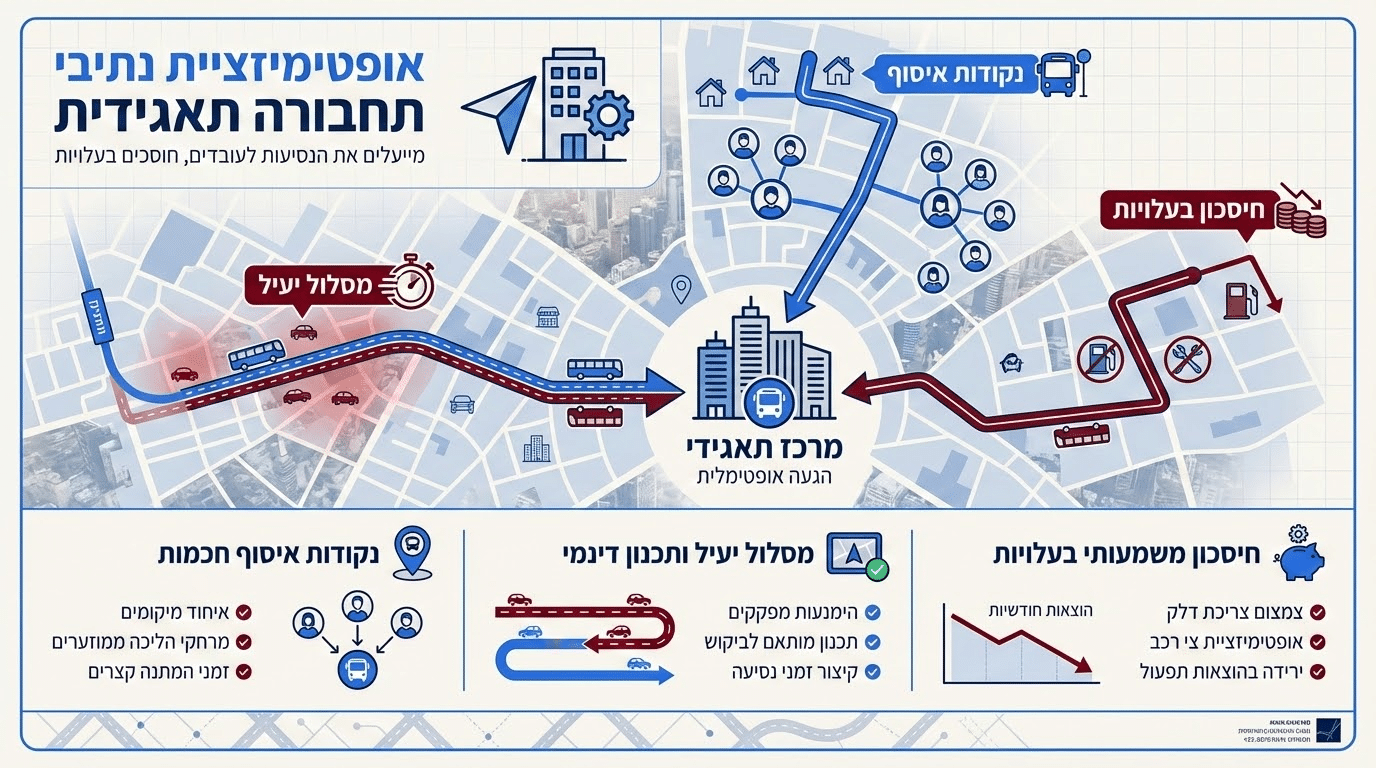 בניית קווי הסעות חכמים לעובדים שחוסכים כסף לארגון