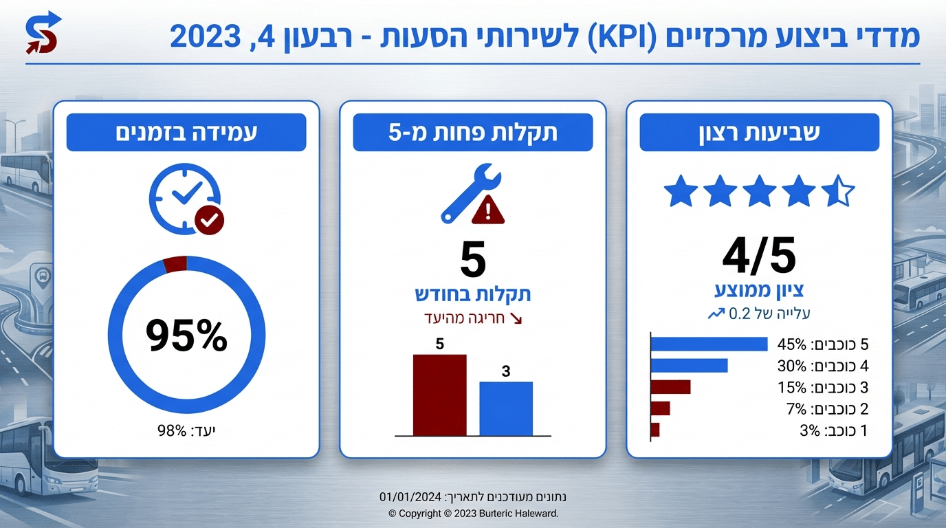מדידת איכות שירות בהסעות עובדים