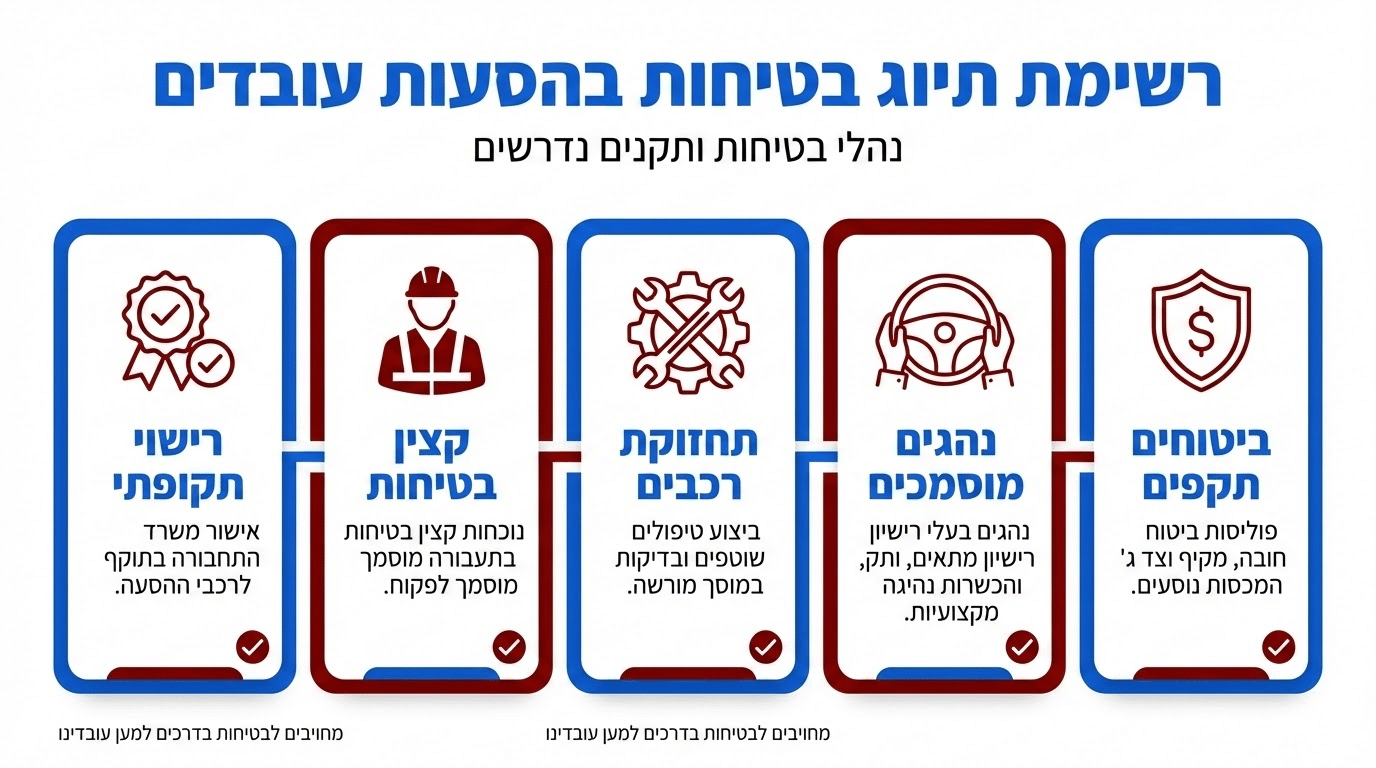 בטיחות בהסעות עובדים - מה חשוב לבדוק